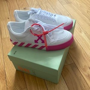 Off White Pink Arrow Sneakers